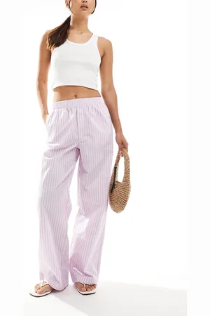 Cotton On Cotton On relaxed straight leg trousers in dusk stripe