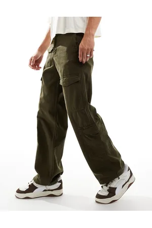 JACK & JONES Loose fit multi pocket cargo trouser in khaki