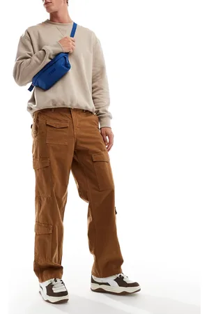 JACK & JONES Loose fit multi pocket cargo trouser in tan
