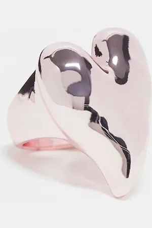 Monki Signet heart ring in