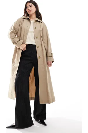 MANGO Relaxed oversized trench coat in