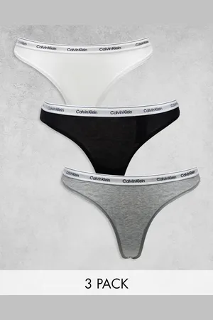 Calvin Klein Modern Logo 3 pack thong in