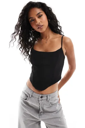 Bershka Tailored strappy corset top in
