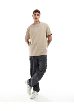 Threadbare Textured t-shirt in stone