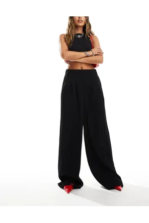 French Connection Harrie wide leg suit trousers in