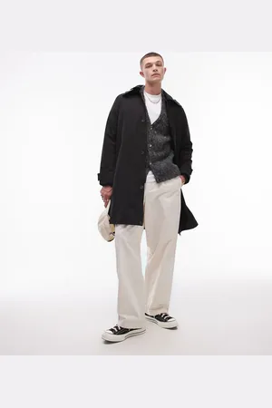 Topman Hooded mac coat in