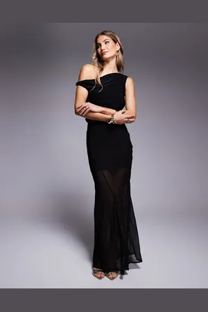 ASOS Sheer maxi skirt with mini lining in