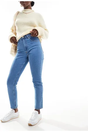 ASOS Slim fit comfort mom jeans in clean mid