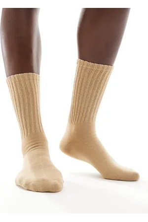 Sui Ava Magda pointelle ankle socks in sand