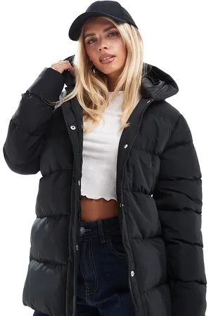 Threadbare Petite mid length puffer jacket in
