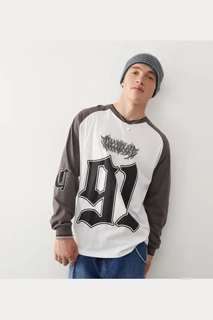 COLLUSION Long sleeve skater fit athletic t-shirt in
