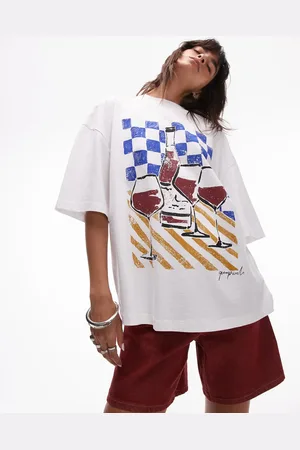 Topshop X Grace Percival oversized graphic t-shirt in