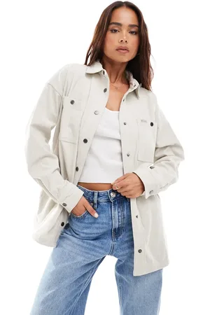 Columbia Blue Point Creek corduroy shirt jacket in dark stone