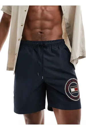 Tommy Hilfiger Logo long drawstring swim short in