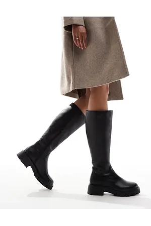 London Rebel Edith chunky knee high boots in