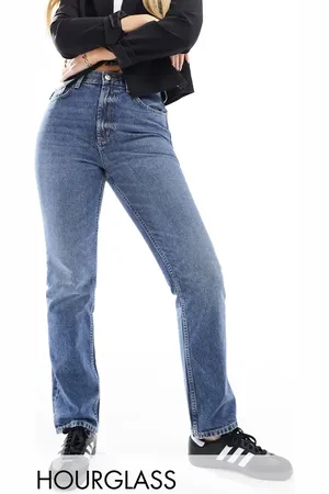 ASOS Hourglass mid rise straight jean in mid
