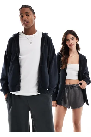Lacoste Unisex zip hoodie in washed
