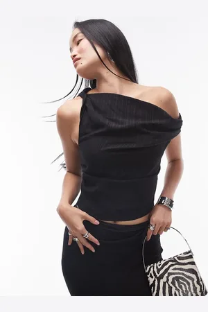 Topshop Co-ord twisted off shoulder top in