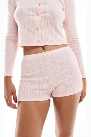 Kaiia Pointelle pyjama shorts co-ord in