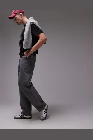 ARKET Mist low rise baggy wide leg jeans in washed