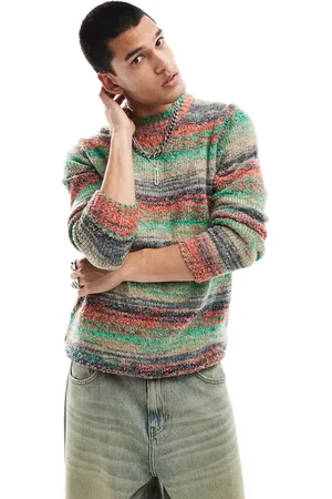 COLLUSION Striped crew neck jumper in