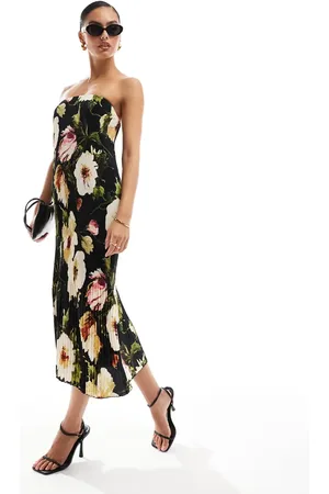 Abercrombie & Fitch Emerson strapless printed maxi dress in