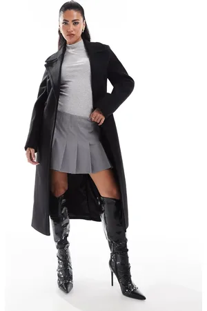 Forever New Formal wrap coat in black