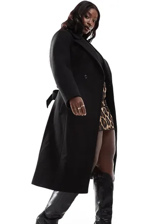 Forever New Formal wrap coat in black