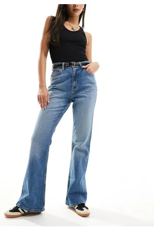 ASOS Mid rise flare jeans in mid