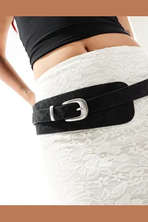 Weekday Faux suede western belt in