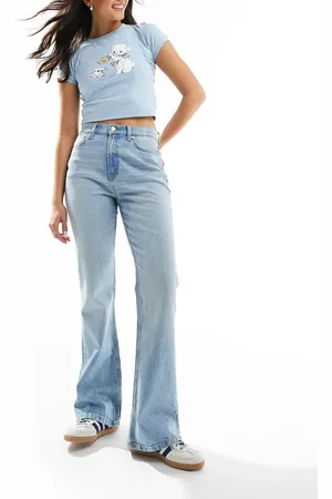 ASOS Mid rise flare jeans in light