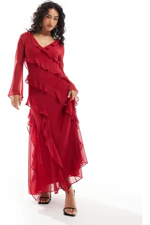 Forever New Long sleeve midaxi dress in