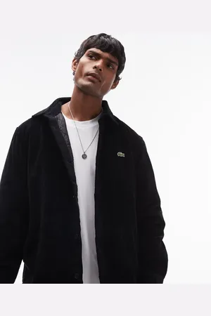 Lacoste Logo cord shacket in