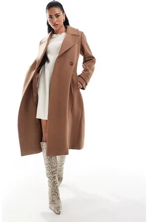 Forever New Wool belted coat in soft camel
