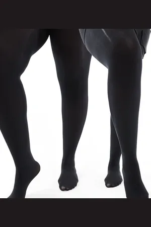 ASOS ASOS DESIGN Curve 2 pack 60 denier tights in super stretch fit in