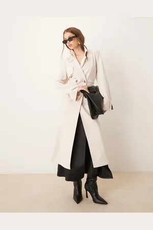 River Island Lightweight duster coat in ecru