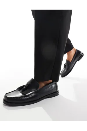 ASOS Loafers with fringe detail in polished leather