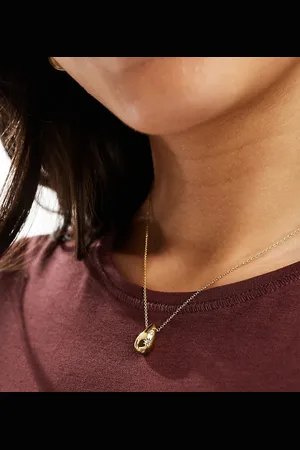Accessorize Z Collection teardrop pendant necklace in plated