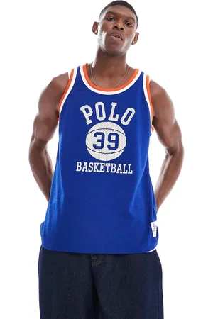 Ralph Lauren Mesh logo basketball vest in mid /orange
