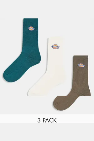 Dickies 3 pack valley grove crew socks in neutral multi