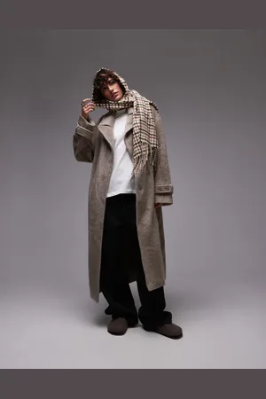 Topshop Chuck on coat in taupe