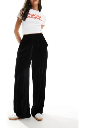 ASOS Crinkle velvet pull on trouser in