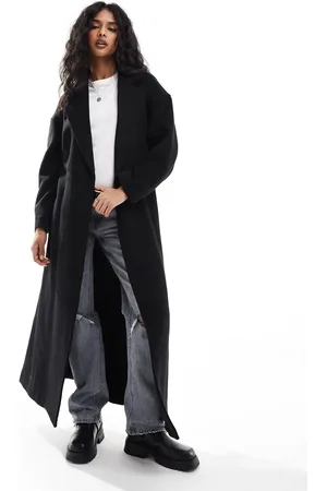 Object Oversized wool blend belted coat in