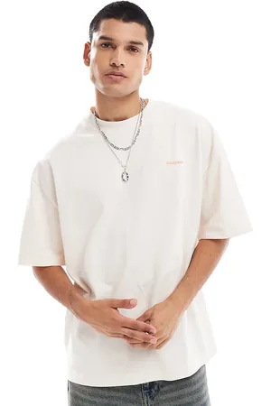 COLLUSION Oversized logo pique t-shirt in stone