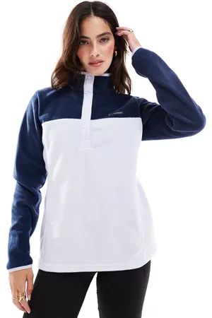 Columbia Benton Springs II half snap pull over fleece in collegiate and snowdrift
