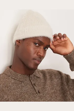 ASOS Fluffy beanie in stone