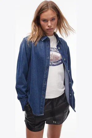 Topshop Denim button up shirt in mid