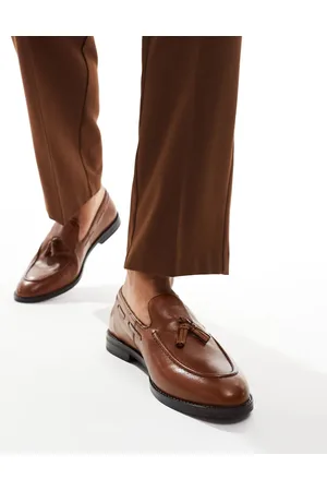 ASOS Loafers in tan leather with tassel