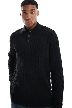 Only & Sons Long sleeve knit polo in