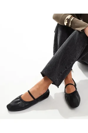 SEQWL Elastic topline ballet flats in